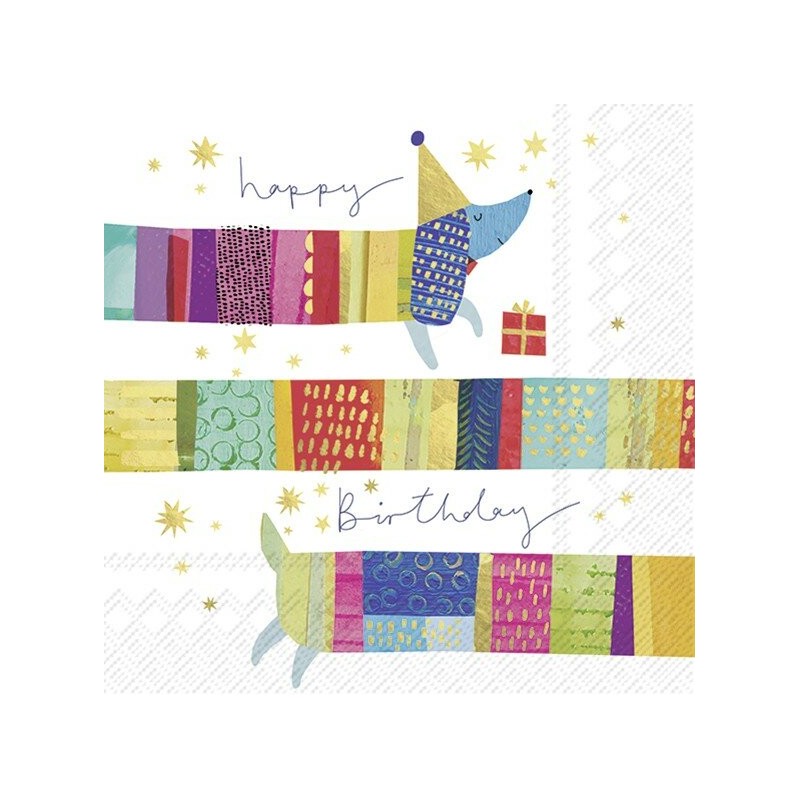 1 Pack Paper Lunch Napkins - Birthday dog - IHR 1 Pack Paper Lunch Napkins - Birthday dog - IHR
