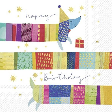 1 Pack Paper Lunch Napkins - Birthday dog - IHR