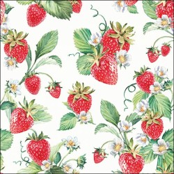1 Pakje papieren lunch servetten - Garden Strawberries - Ambiente