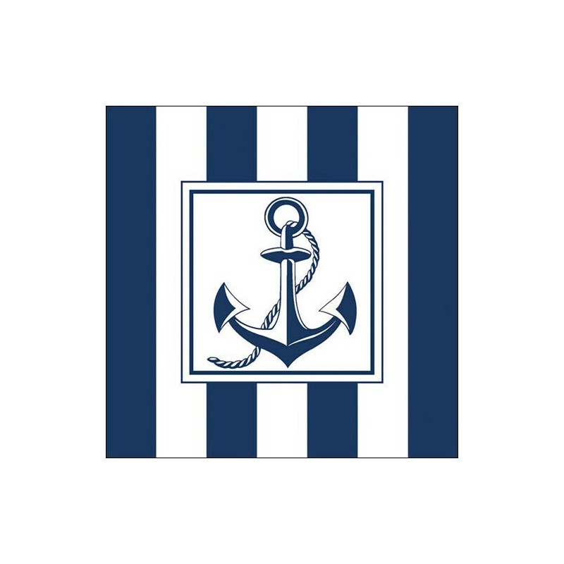 1 Pakje papieren lunch servetten - Anchor Blue - Ambiente 1 Pakje papieren lunch servetten - Anchor Blue - Ambiente