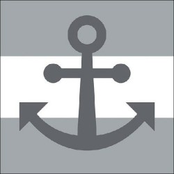 1 Pack Paper Lunch Napkins - Anchor Away Gray - Ambiente