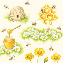 1 Pack Paper Lunch Napkins - Bees - Ambiente
