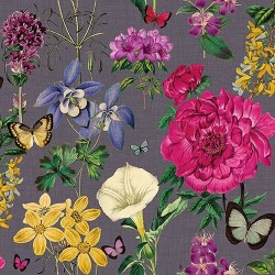 1 Pack Paper Lunch Napkins - Botanical Florals Grey - Ambiente