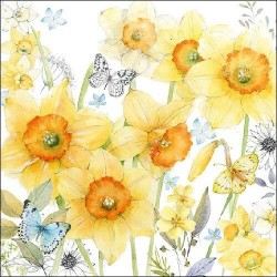 1 Pakje papieren lunch servetten - Classic Daffodils - Ambiente