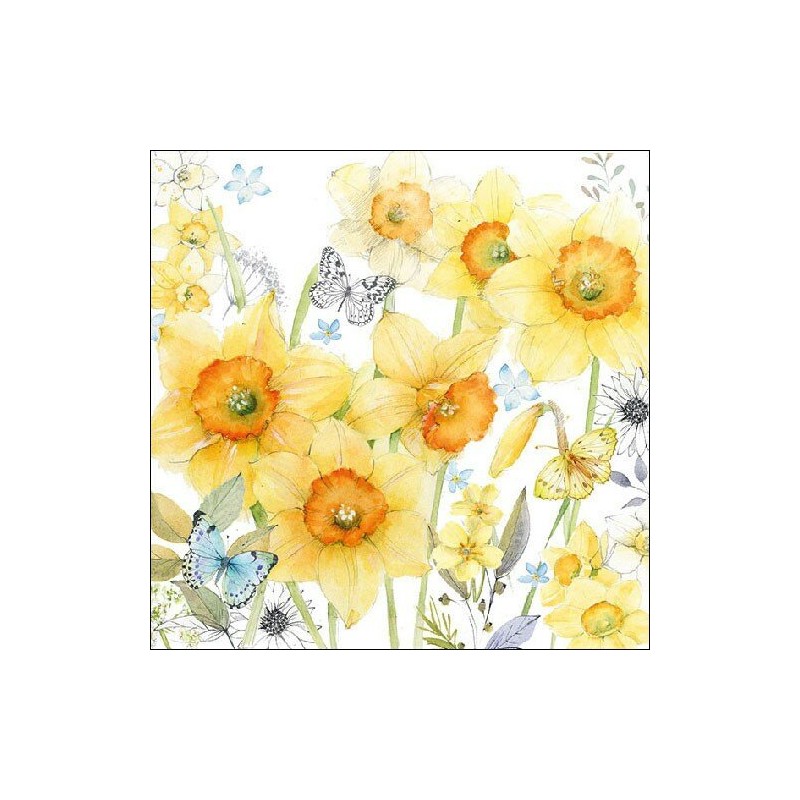 1 Pakje papieren lunch servetten - Classic Daffodils - Ambiente 1 Pakje papieren lunch servetten - Classic Daffodils - Ambiente
