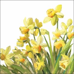 1 Pakje papieren lunch servetten - Golden Daffodils - Ambiente