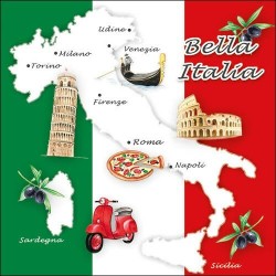 1 Pack Paper Lunch Napkins - Bella Italia - Ambiente