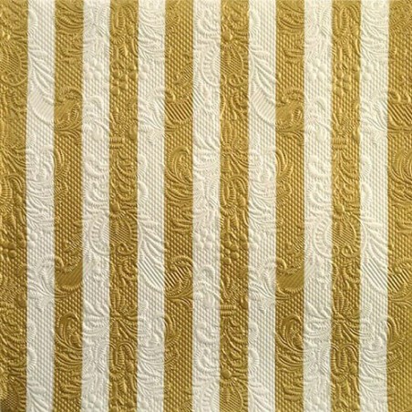 1 Pakje papieren lunch servetten - Elegance Stripes Gold - Ambiente