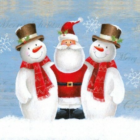 1 Pakje papieren lunch servetten - Santa with Friends - Ambiente