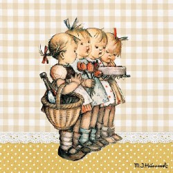 1 Pakje papieren lunch servetten - The birthday gift Hummel - Ambiente