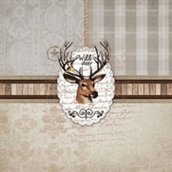 1 Pack paper lunch napkins - Wild Deer  - Ambiente