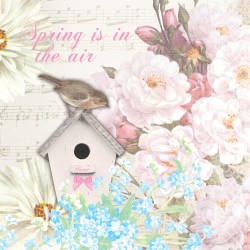 1 Pakje papieren lunch servetten - Bird house - Paper+Design