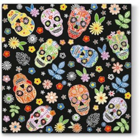1 Pack Paper Lunch Napkins - Skullmania - PAW