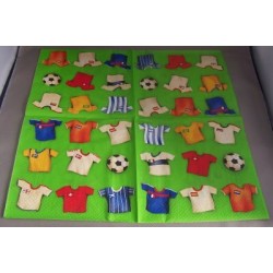 1 Pakje papieren lunch servetten - Soccer shirt - Paper + Design