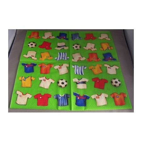 1 Pack Paper Lunch Napkins - Soccer shirt - Paper + Design