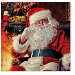 1 Pack Paper Lunch Napkins - Santa at home - Tete à Tete