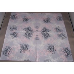 1 Pack Paper Lunch Napkins - Strikjes licht paars - PAW