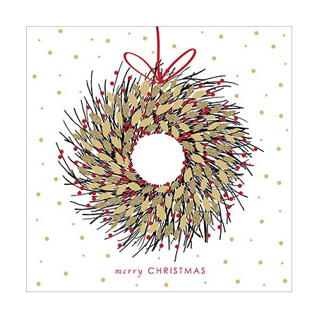 1 Pakje papieren lunch servetten - Couronne d'Or - Kerstkrans - PPD