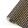 Wrapping Paper 70 cm - Dots black/gold