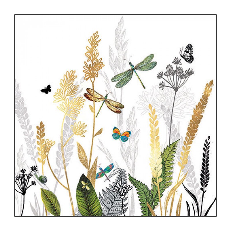 1 Pakje Papieren Lunch Servetten - Ornamental flowers white - 1 pakje - Ambiente 1 Pakje Papieren Lunch Servetten - Ornamental flowers white - 1 pakje - Ambiente