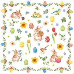 20 Papieren Lunch Servetten - Easter collage - 1 pakje - Pasen - Ambiente
