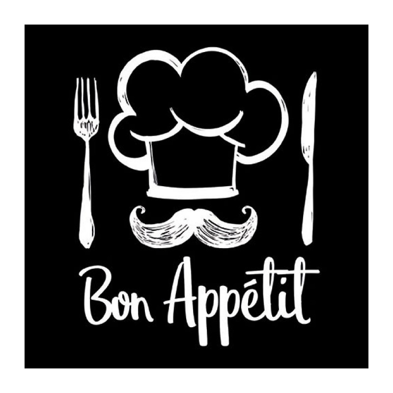 1 Pakje Papieren Lunch Servetten - Chef black - Ambiente