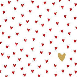 1 Pakje papieren cocktail servetten - Little hearts - PPD