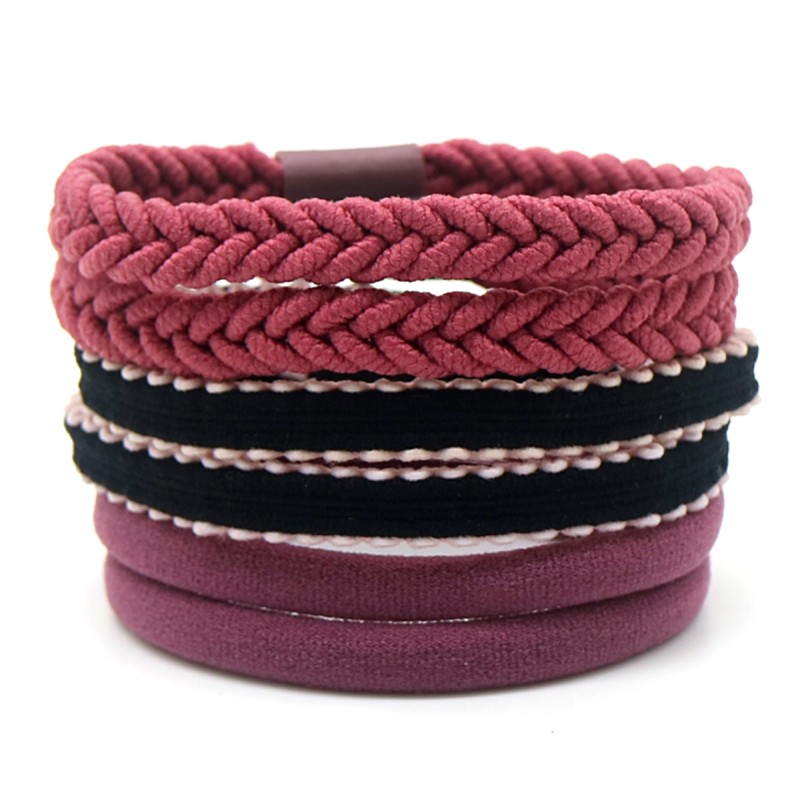 6 Hair Ties - Set Purple