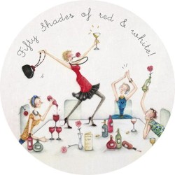 Handbag mirror - Fifty Shades of Red & White