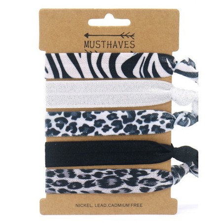 Ibiza Hair Tie - Bracelet - Animal Mix - 5 Hair Ties