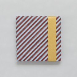 HOP - Wrapping Paper 70 cm - Duo Stripe Blue/Beet Red-Gold