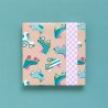 Wrapping Paper - Roller Skates Nude - Check Blush Pink - 70cm wide