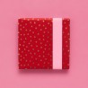 Wrapping Paper - Small Hearts Cherry Red Gold Foil - Blush Pink - 70cm wide