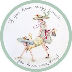 Round coaster - Crazy Friends -  Berni Parker