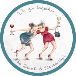 Round coaster - Drunk and Disorderly -  Berni Parker