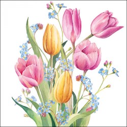 1 Pakje papieren lunch servetten - Tulips bouquet - Ambiente  - Tulpen