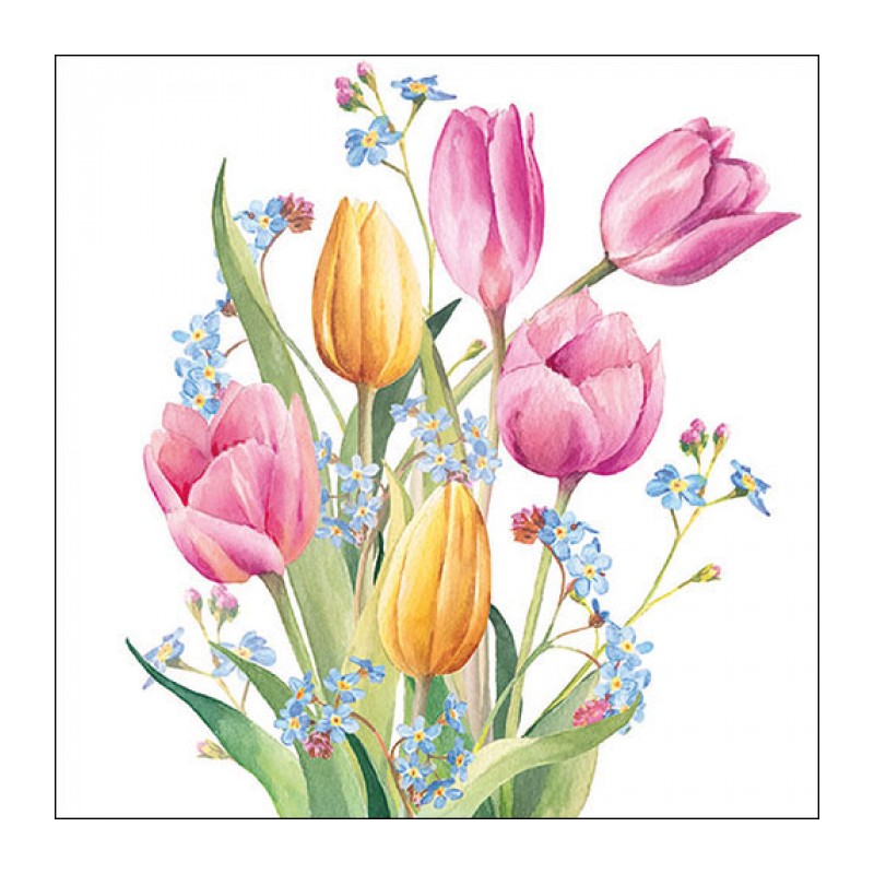 1 Pakje papieren lunch servetten - Tulips bouquet - Ambiente - Tulpen 1 Pakje papieren lunch servetten - Tulips bouquet - Ambiente - Tulpen