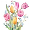 1 Pakje papieren lunch servetten - Tulips bouquet - Ambiente  - Tulpen