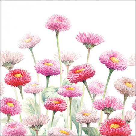 papieren lunch servetten - Painted bellis - Ambiente