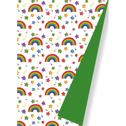 wrapping paper - Rainbow Green - 30 cm wide