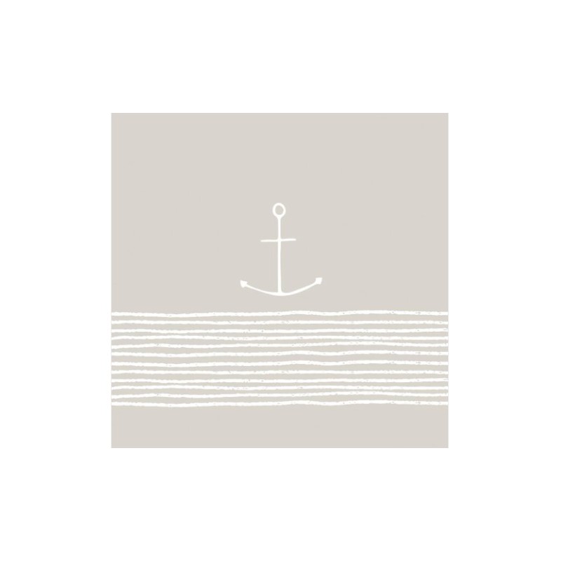 papieren lunch servetten - Pure anchor taupe - PPD papieren lunch servetten - Pure anchor taupe - PPD