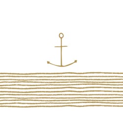 papieren lunch servetten - Pure anchor gold - PPD