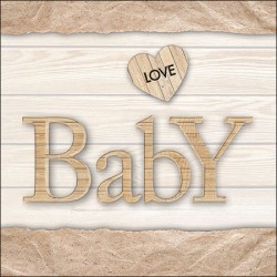 1 pack paper lunch napkins - Baby love nature - Ambiente