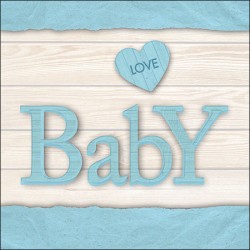 1 pakje papieren lunch servetten -  Baby love boy - Ambiente