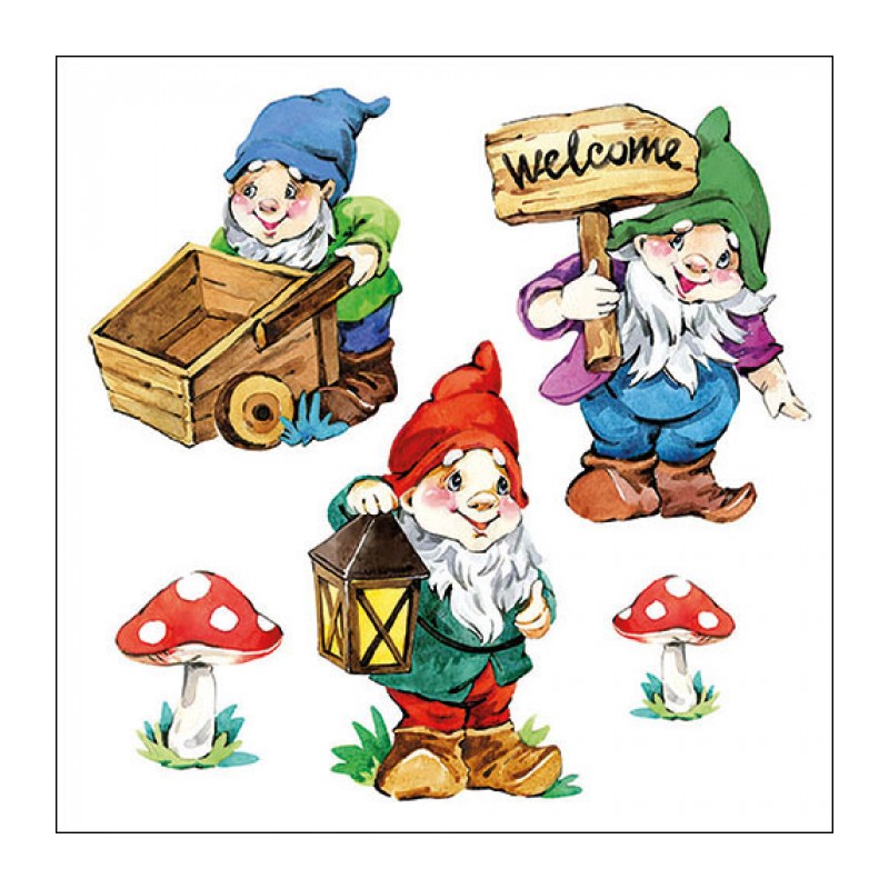 papieren lunch servetten - Garden gnomes - Ambiente papieren lunch servetten - Garden gnomes - Ambiente