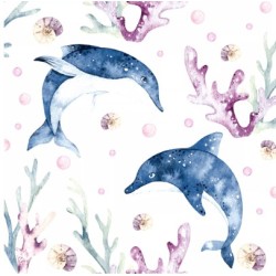 paper lunch napkins - Playing Dolphins - Paper+Design
