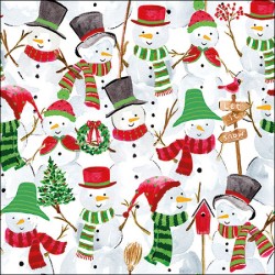 paper lunch napkins - Snowman party - Ambiente - Christmas - Winter