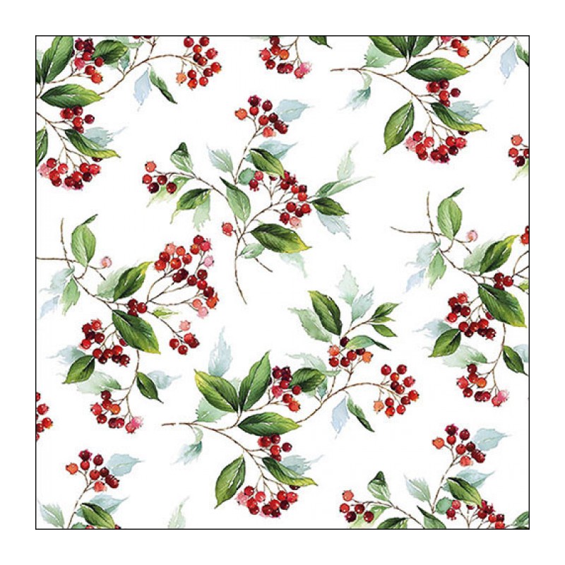 paper lunch napkins - Winter foliage - Ambiente - Christmas - Winter paper lunch napkins - Winter foliage - Ambiente - Christmas - Winter