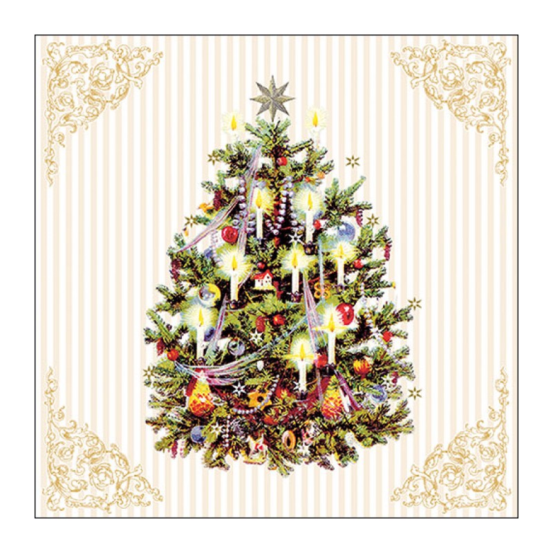 1 Pack paper lunch napkins - X-mas tree cream - Ambiente - Christmas - Winter 1 Pack paper lunch napkins - X-mas tree cream - Ambiente - Christmas - Winter