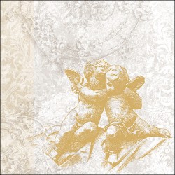 1 Pack paper lunch napkins - Classic angels gold - Ambiente - Christmas